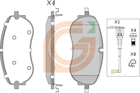 GAMA GA10384 - Kit de plaquettes de frein, frein à disque cwaw.fr