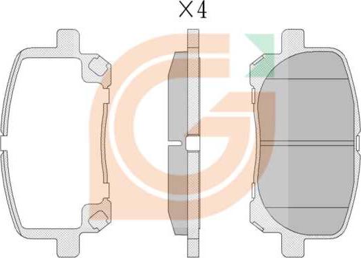 GAMA GA10325 - Kit de plaquettes de frein, frein à disque cwaw.fr