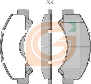 GAMA GA10320 - Kit de plaquettes de frein, frein à disque cwaw.fr