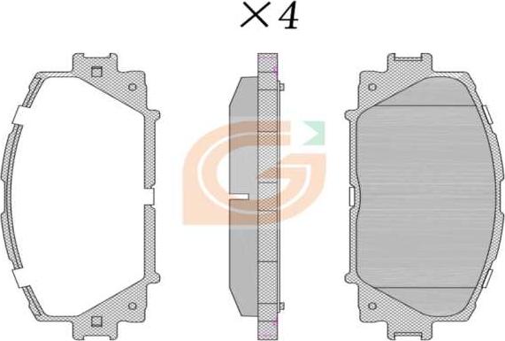 GAMA GA10321 - Kit de plaquettes de frein, frein à disque cwaw.fr