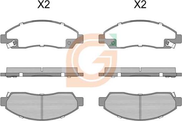 GAMA GA10323 - Kit de plaquettes de frein, frein à disque cwaw.fr