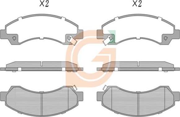 GAMA GA10322 - Kit de plaquettes de frein, frein à disque cwaw.fr