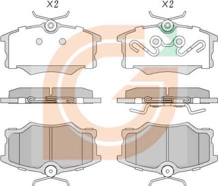 GAMA GA10378 - Kit de plaquettes de frein, frein à disque cwaw.fr