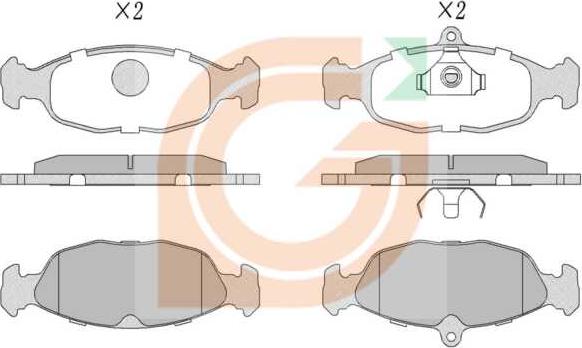 GAMA GA10299 - Kit de plaquettes de frein, frein à disque cwaw.fr