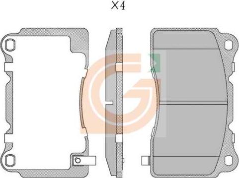 GAMA GA10245 - Kit de plaquettes de frein, frein à disque cwaw.fr