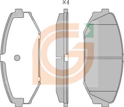 GAMA GA10246 - Kit de plaquettes de frein, frein à disque cwaw.fr