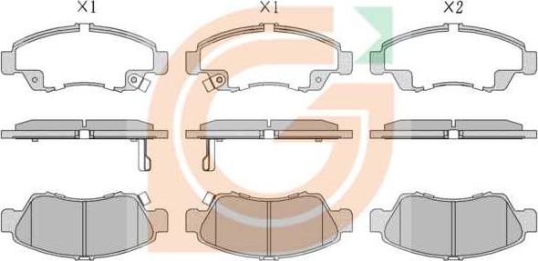 GAMA GA10240 - Kit de plaquettes de frein, frein à disque cwaw.fr