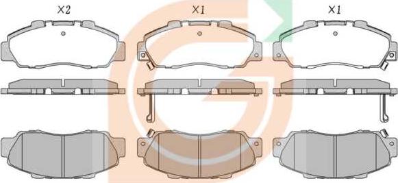 GAMA GA10242 - Kit de plaquettes de frein, frein à disque cwaw.fr