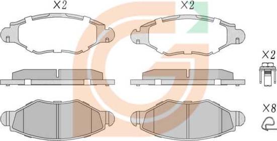 GAMA GA10251 - Kit de plaquettes de frein, frein à disque cwaw.fr