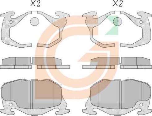 GAMA GA10253 - Kit de plaquettes de frein, frein à disque cwaw.fr