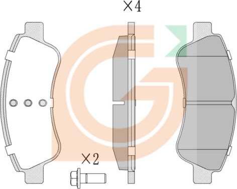 GAMA GA10252 - Kit de plaquettes de frein, frein à disque cwaw.fr