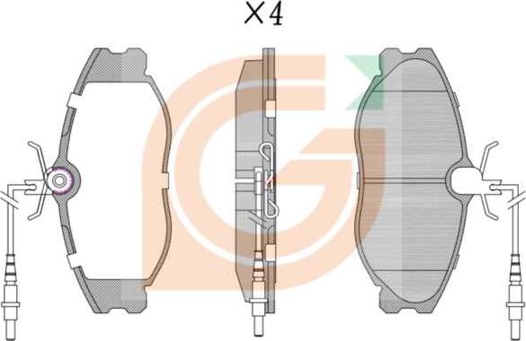 GAMA GA10269 - Kit de plaquettes de frein, frein à disque cwaw.fr