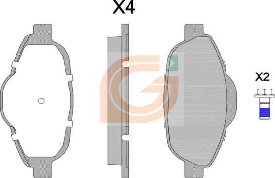 GAMA GA10268 - Kit de plaquettes de frein, frein à disque cwaw.fr