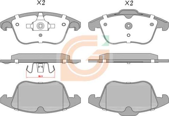 GAMA GA10263 - Kit de plaquettes de frein, frein à disque cwaw.fr