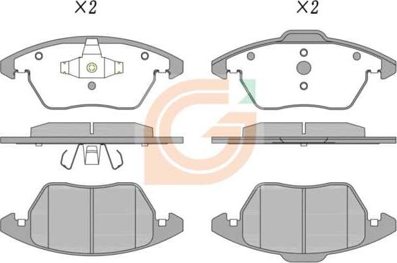 GAMA GA10262 - Kit de plaquettes de frein, frein à disque cwaw.fr