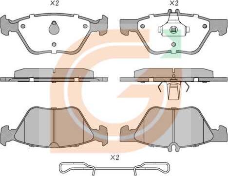 GAMA GA10206 - Kit de plaquettes de frein, frein à disque cwaw.fr