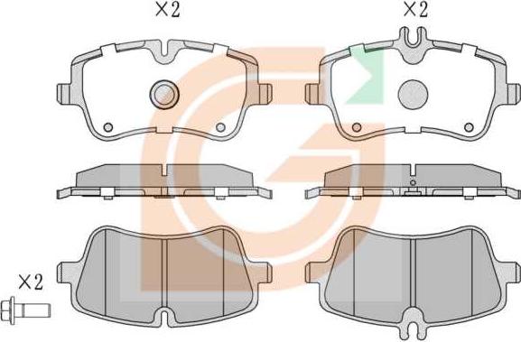 GAMA GA10201 - Kit de plaquettes de frein, frein à disque cwaw.fr