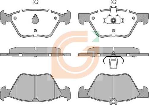 GAMA GA10208 - Kit de plaquettes de frein, frein à disque cwaw.fr