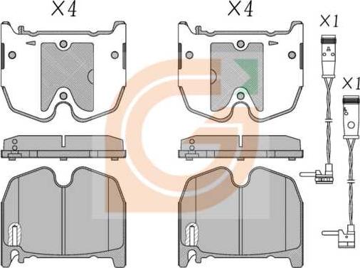 GAMA GA10207 - Kit de plaquettes de frein, frein à disque cwaw.fr