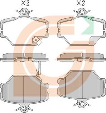 GAMA GA10226 - Kit de plaquettes de frein, frein à disque cwaw.fr