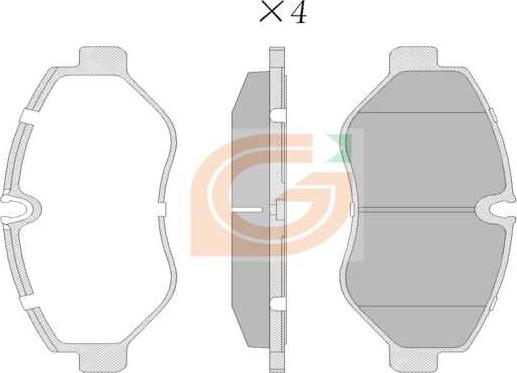 GAMA GA10223 - Kit de plaquettes de frein, frein à disque cwaw.fr