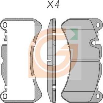 GAMA GA10222 - Kit de plaquettes de frein, frein à disque cwaw.fr