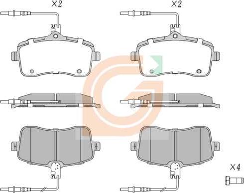 GAMA GA10270 - Kit de plaquettes de frein, frein à disque cwaw.fr