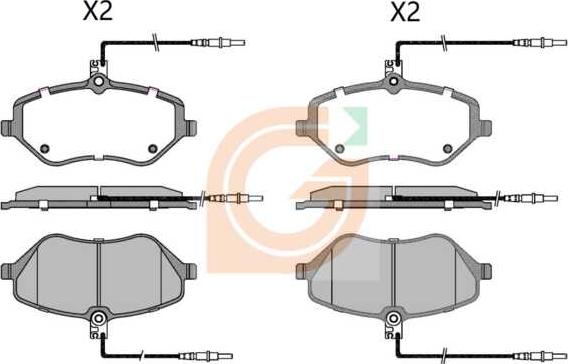 GAMA GA10271 - Kit de plaquettes de frein, frein à disque cwaw.fr