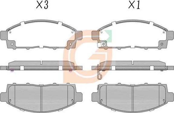 GAMA GA10745 - Kit de plaquettes de frein, frein à disque cwaw.fr