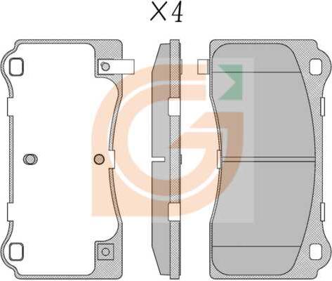 GAMA GA10751 - Kit de plaquettes de frein, frein à disque cwaw.fr