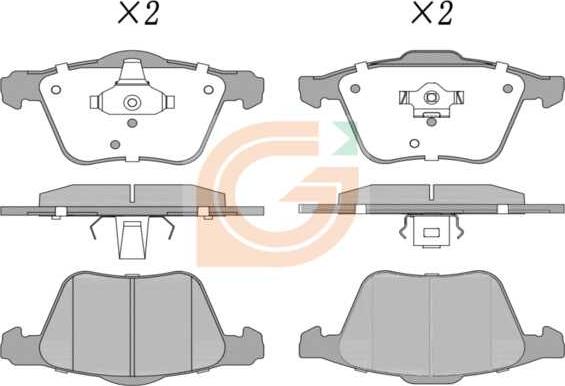 GAMA GA10761 - Kit de plaquettes de frein, frein à disque cwaw.fr