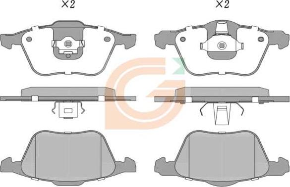 GAMA GA10767 - Kit de plaquettes de frein, frein à disque cwaw.fr