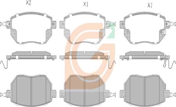 GAMA GA10703 - Kit de plaquettes de frein, frein à disque cwaw.fr