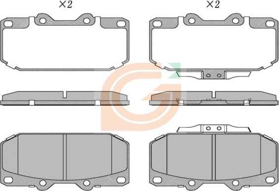 GAMA GA10716 - Kit de plaquettes de frein, frein à disque cwaw.fr