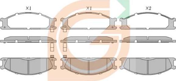 GAMA GA10710 - Kit de plaquettes de frein, frein à disque cwaw.fr