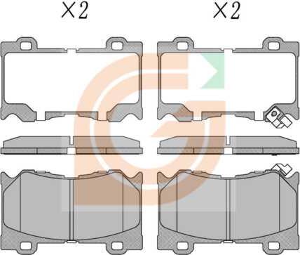 GAMA GA10718 - Kit de plaquettes de frein, frein à disque cwaw.fr