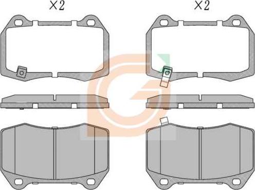 GAMA GA10717 - Kit de plaquettes de frein, frein à disque cwaw.fr