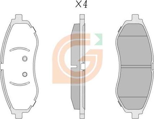 GAMA GA10784 - Kit de plaquettes de frein, frein à disque cwaw.fr