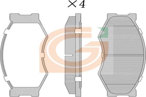 GAMA GA10722 - Kit de plaquettes de frein, frein à disque cwaw.fr