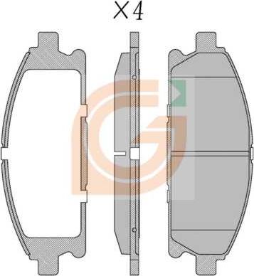 GAMA GA11948 - Kit de plaquettes de frein, frein à disque cwaw.fr