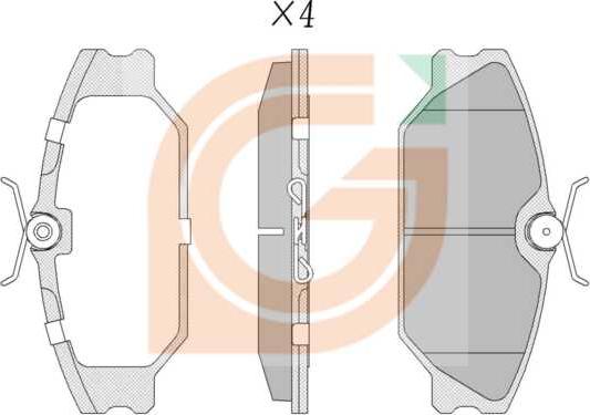 GAMA GA11909 - Kit de plaquettes de frein, frein à disque cwaw.fr