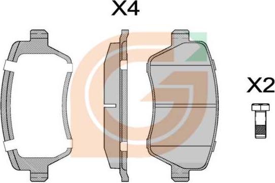 GAMA GA11920 - Kit de plaquettes de frein, frein à disque cwaw.fr