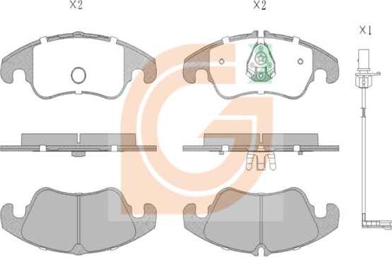 GAMA GA11498 - Kit de plaquettes de frein, frein à disque cwaw.fr