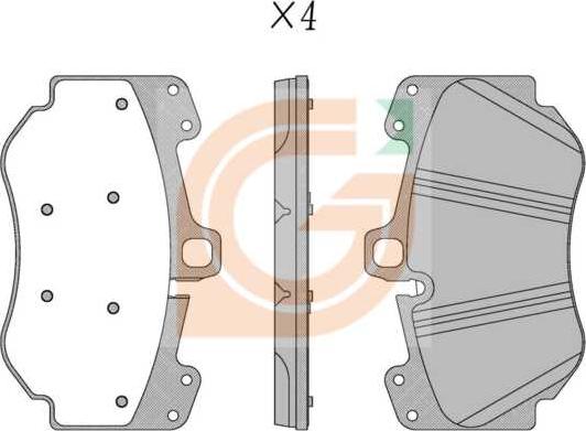 GAMA GA11449 - Kit de plaquettes de frein, frein à disque cwaw.fr