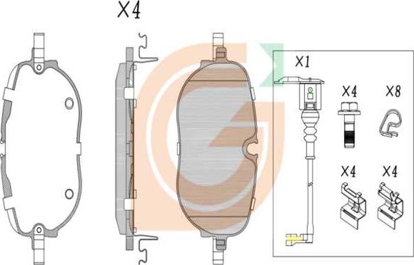 GAMA GA11482 - Kit de plaquettes de frein, frein à disque cwaw.fr