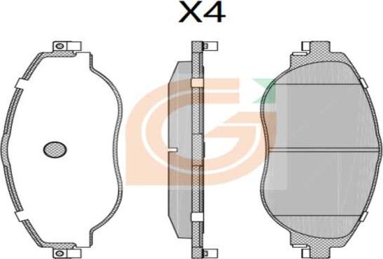 GAMA GA11435 - Kit de plaquettes de frein, frein à disque cwaw.fr