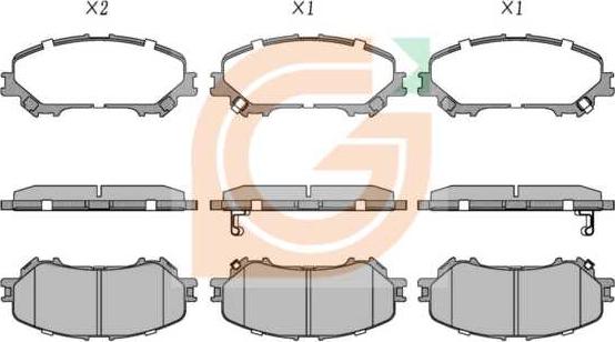 GAMA GA11428 - Kit de plaquettes de frein, frein à disque cwaw.fr