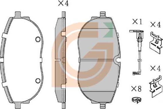 GAMA GA11475 - Kit de plaquettes de frein, frein à disque cwaw.fr