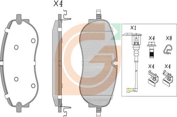 GAMA GA11478 - Kit de plaquettes de frein, frein à disque cwaw.fr