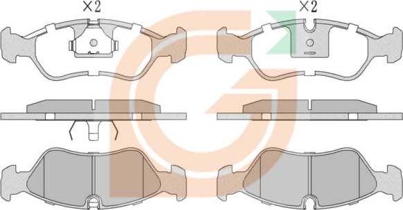 GAMA GA11549 - Kit de plaquettes de frein, frein à disque cwaw.fr